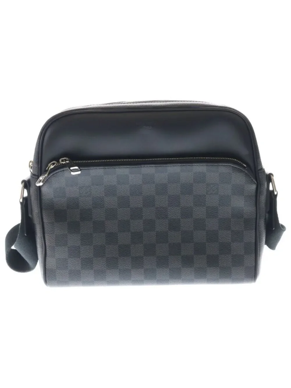 Louis Vuitton Damier Graphite Dayton PM Leather Shoulder Bag Black